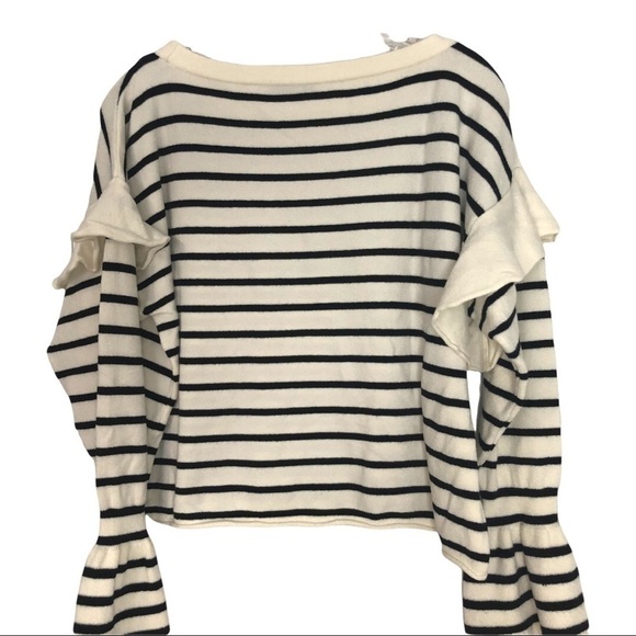 Zara Knit Loose Stripe Slouchy Shoulder Medium - Picture 4 of 10